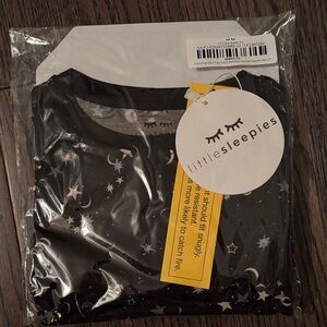 Little Sleepies Black Celestial Kids Long Sleeve Tee